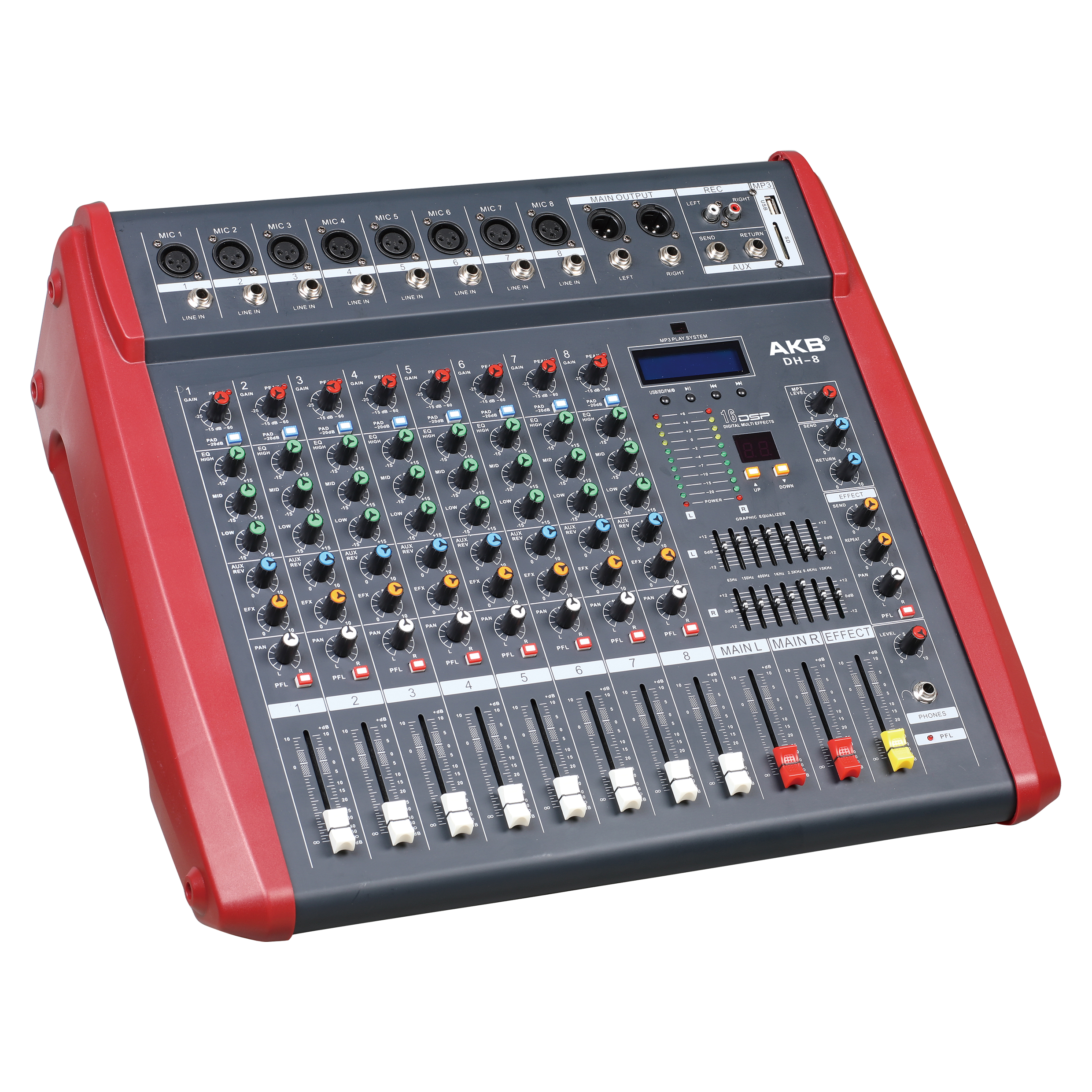 DH-8 factory supply professional audio mixer
