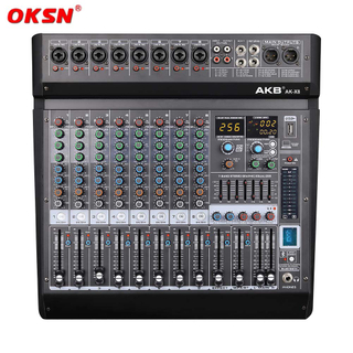 Rack Mount Audio Mixer Audio Mixer Digital AK-X8 Professional Audio Mixer