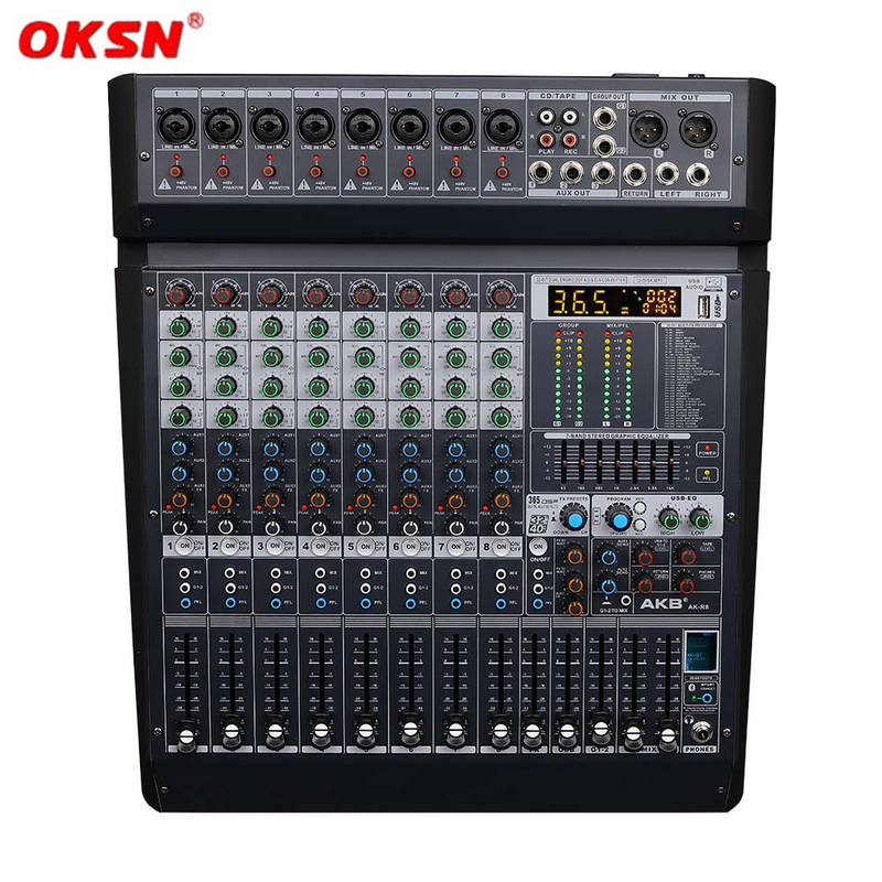 Usb Audio Mixer Professional Audio Mixer AK-R8 Usb Audio Mixing Software