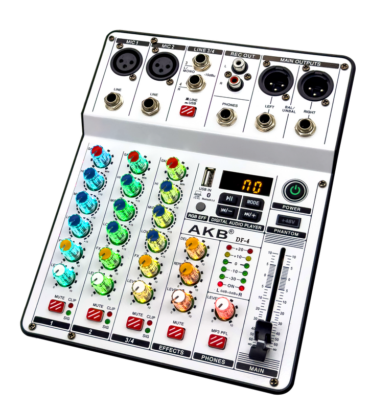  Luminous mixing console, various effect lighting effects，Luminous audio mixer DF-4/8